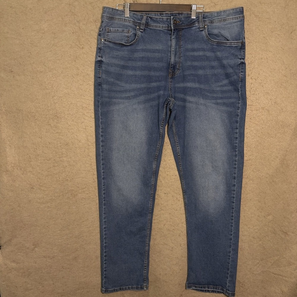 The Perfect Jean NYC Mens 40x32 Blue Athletic Fit Whiskered‎ Stretch